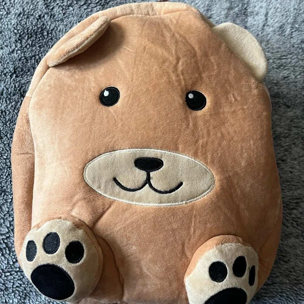 Plush Bear Kids Backpack - Tan